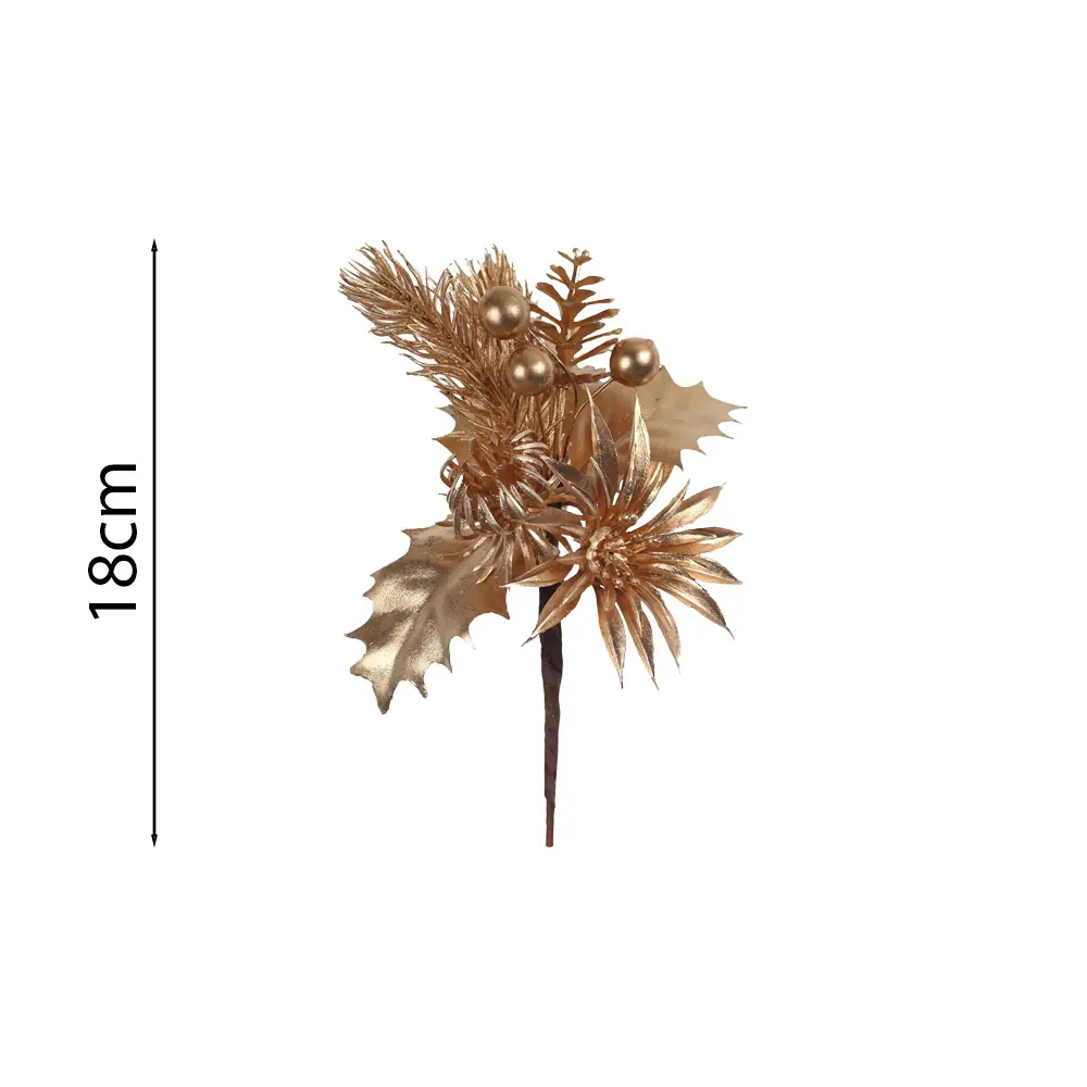 VARA FLOR NAVIDAD ARTIFICIAL 21CM