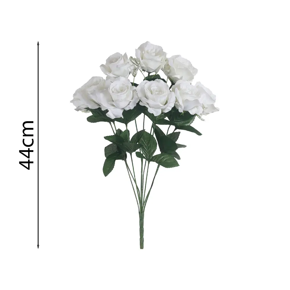 Ramo Rosa x9 Artificial 44cm