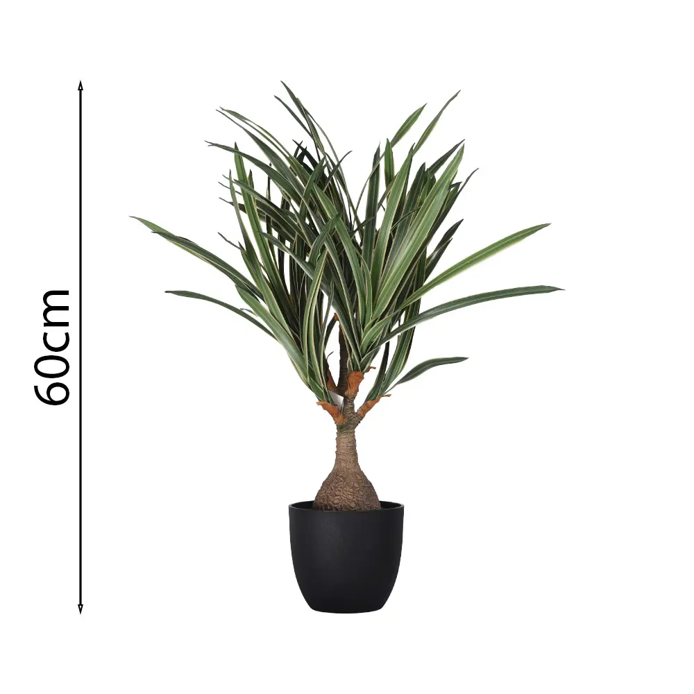 Beaucarnea artificial en maceta de 60 cm con 79 hojas