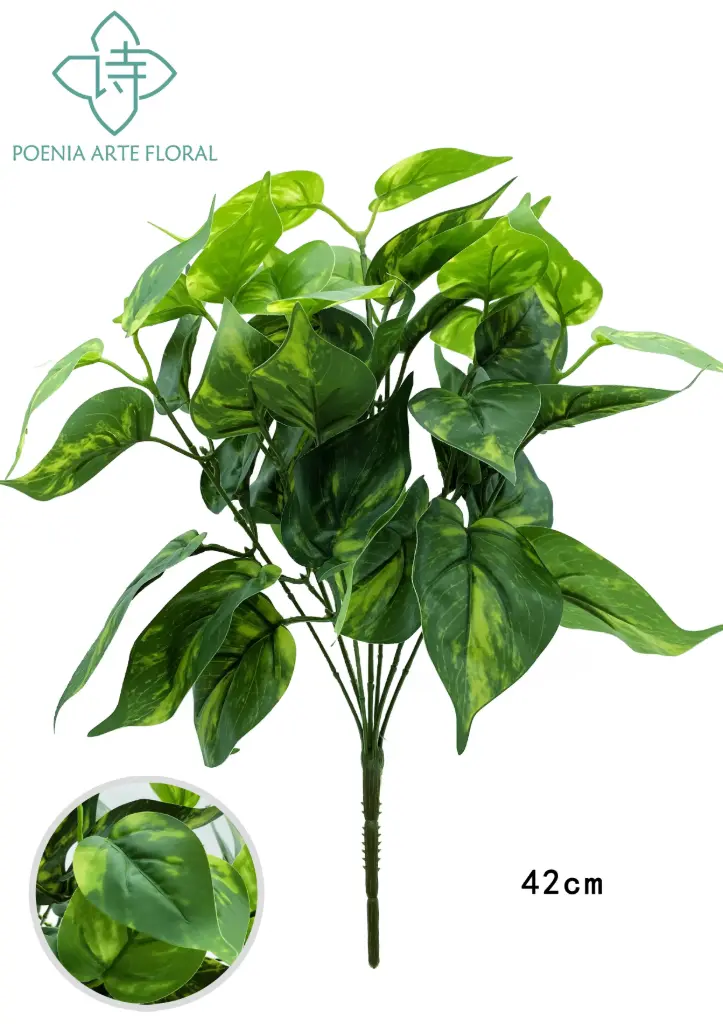 RAMO Arbusto de hojas Pothos de 16" x 7W/42Lvs