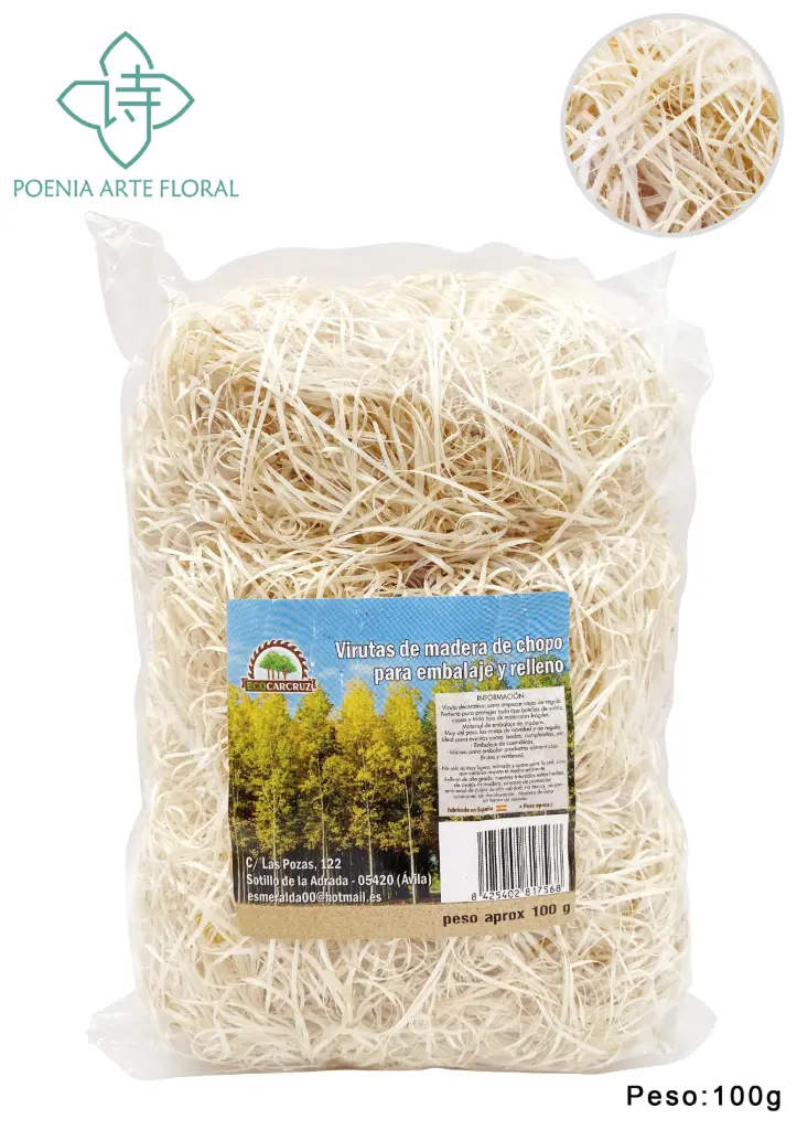 VIRUTAS DE MADERA DE CHOPO PARA EMBALAJE Y RELLENO