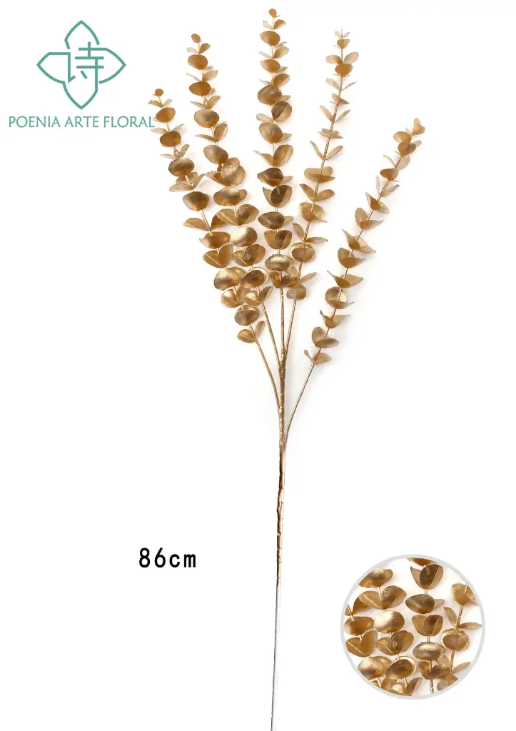 VARA FLOR EUCALIPTO ORO/PLATA