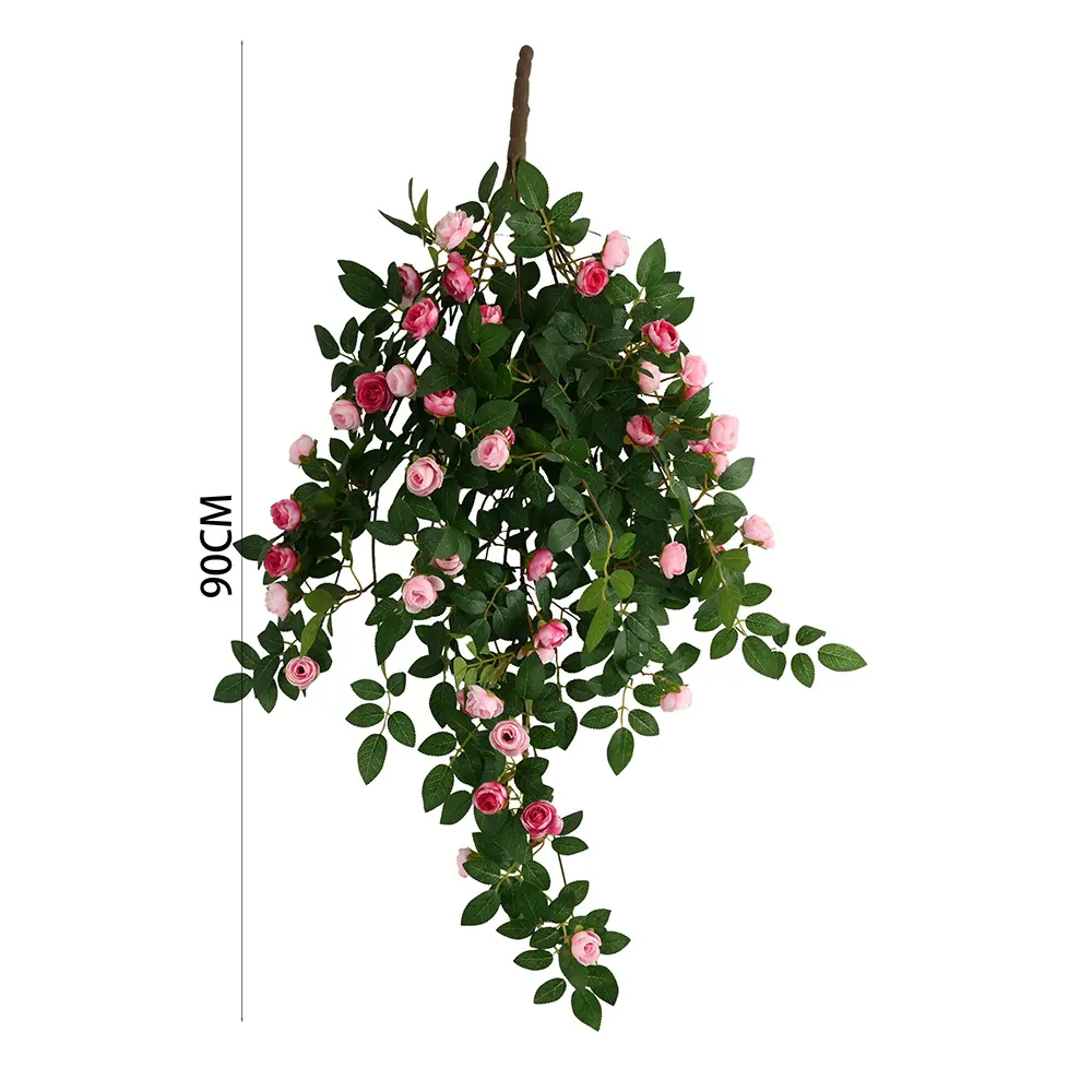 COLGANTE FLOR ROSA 90CM