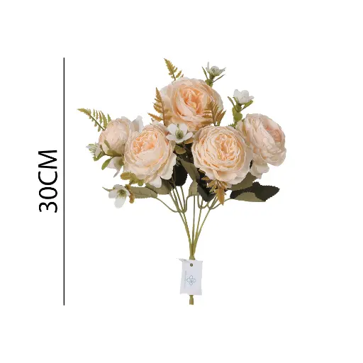 [631250] ramo flor artificial 焦边洋牡丹30CM