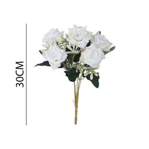 [631261] ramo flor artificial 美兰角玫30CM