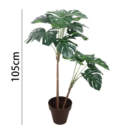 [631214] monstera artificial con maceta18叶两杆龟背105CM