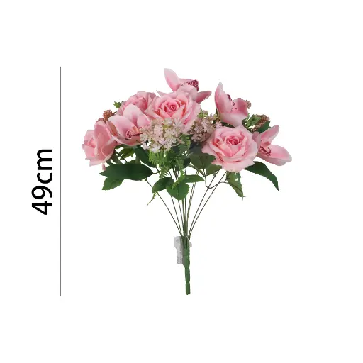 [631321] Ramo rosax12 artificial 12头惠兰芬芳玫瑰49cm