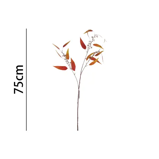 [631328] Vara flor artificial 86cm秋色桉树叶86cm