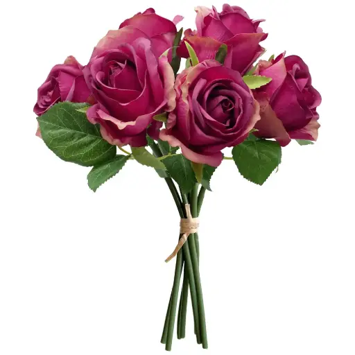 [630894] Bouquet flor rosa artificial