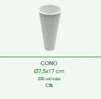 [CN] conos blancos D7.5x17cm