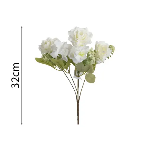 [631388] Ramo rosa artificial 欧式小角玫