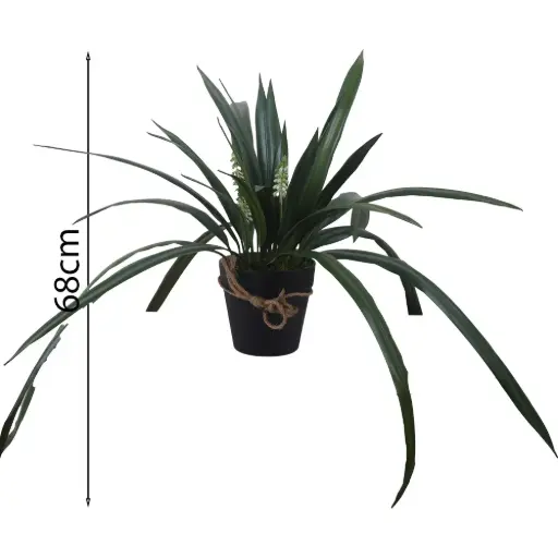 [631530] Maceta Colgante de Anturio Corbata Artificial68cm con 30Hojas
