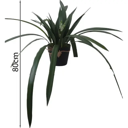 [631531] Maceta Colgante de Anturio Corbata Artificial80cm con 34Hojas