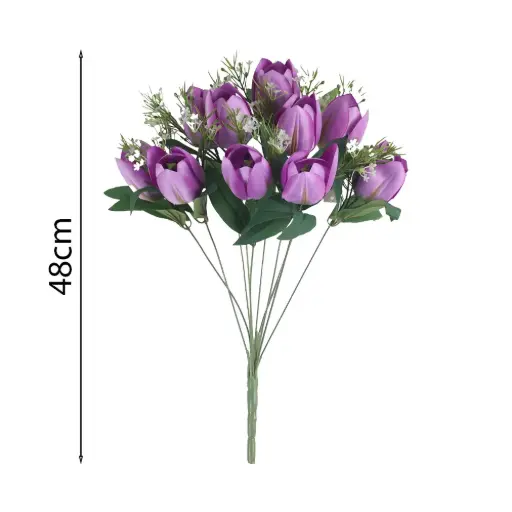 Ramo10xTulipanes grandes y Paniculata 48cm