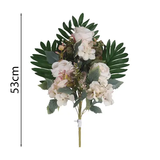 Ramo de Rosa y Hortensia Combinadas 53cm