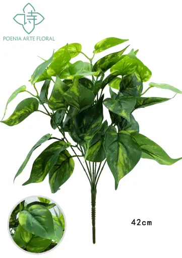 [630506] RAMO Arbusto de hojas Pothos de 16" x 7W/42Lvs
