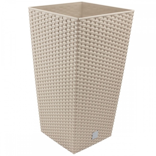 [DRTS400-7529U] MACETA Rato Square 40x40x75 Cm Mocca